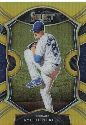 2020 Panini Select - Kyle Hendricks #26 Concourse Gold Prizm /10 - Image 1 of 2