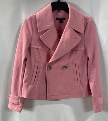 Chaqueta Ann Taylor Mujer Rosa Doble Pecho Talla 2P Nueva Con Etiquetas Foto 1 de 4