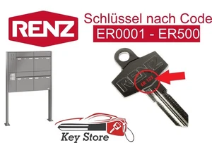 Renz Briefkasten Schlüssel Ersatzschlüssel nach Code Schlüssel ER001-ER500 - Picture 1 of 1