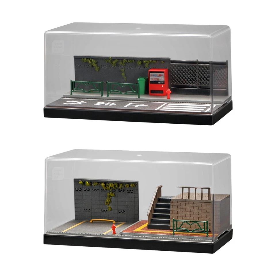 Vetrina per auto in scala 1/64, parcheggio, arredamento da collezione, scena - Immagine 1 di 1