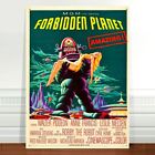 Vintage Sci-Fi Movie Poster Art ~ Canvas Print 8X10" Forbidden Planet
