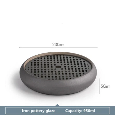 Kung Fu Gongfu Tea Tray Serving Table Water Storage Ceramic Bowl +Metal Filter - Image 1 of 4