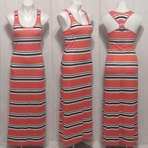 LoveCulture Stretchy Racerback Bodycon Stripes Maxi Dress Small - Picture 1 of 10