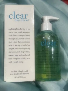 Philosophy Clear Days Ahead Oil-Free SA Acne Treatment Cleanser 8oz + GIFT - Picture 1 of 4