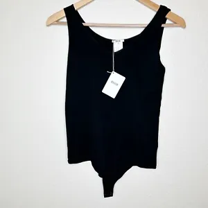 Wolford Black Knit Tank Thong Bodysuit M NWT Capsule Wardrobe Quiet Luxury  - Picture 1 of 6