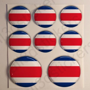 Costa Rica Flag Costa Rica Adhesive 3D Resin Relief Stickers Sticker - Picture 1 of 1