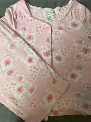 Pijama Karen Neuburger Encore para mujer S rosa floral mangas cortas salón Foto 1 de 4
