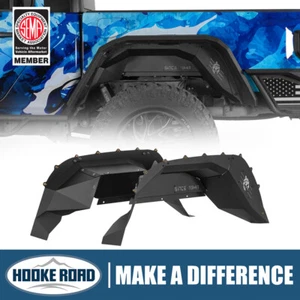 Hooke Road Spartan Black Rear Inner Fender Liners Fit 20-25 Jeep Gladiator JT - Picture 1 of 15