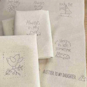 A Letter to My Daughter Stitchery Panel by Natalie Bird of The Birdhouse - Picture 1 of 2