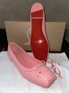 Christian Louboutin MAMADRAGUE Pink Calipso Ballerina Ballet Flat 39.5 $745 - Picture 1 of 14