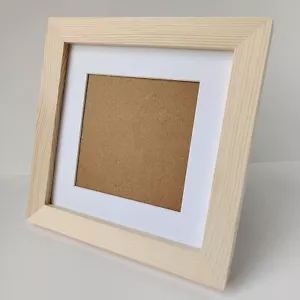 5x5 Picture Frames with 4x4 Opening Mat. White Square Photo Frame. - Picture 1 of 6