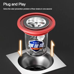 Anti Odor Floor Drain Core Sewer Strainer Plug Kitchen Bathroom Accessories - Picture 1 of 8