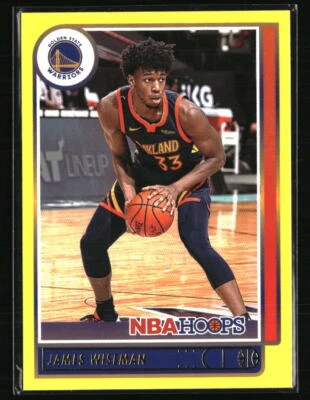 James Wiseman 2021 Hoops Yellow #58  Basketball Card - Image 1 of 2