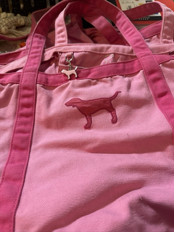 Victoria's Secret Pink Dog Tote Bag Luggage Duffle Bag . Fun,nostalgic, durable. - Image 1 of 4