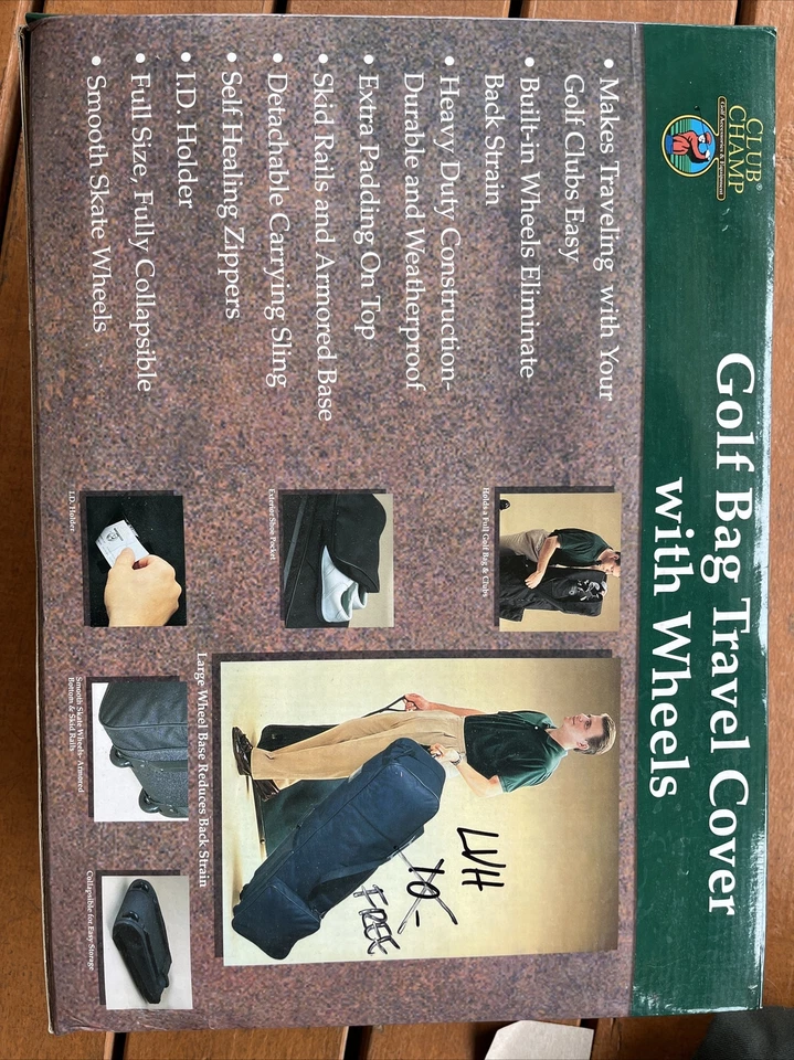 Funda de viaje para bolsa de golf con ruedas Club Champ accesorios de golf modelo #9717 Foto 1 de 3