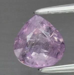 1.18ct 6.5x6.2mm Pear Natural Unheated Purplish Pink Sapphire, Tanga(Ver Vídeo) - Picture 1 of 2
