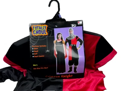 De colección Totally Ghoul Hombres Caballero Carmesí Halloween Disfraz Medieval Nuevo Foto 1 de 4