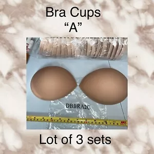 Bra Pads A Lot 3 Push Up Breast Enhancer Removable Sew Bra Padding Insert Cup A - Picture 1 of 12