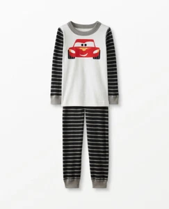 Hanna Andersson Disney Cars Lightening McQueen Longjohn Organic Pajamas Size 140 - Picture 1 of 1