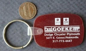 Schlüsselanhänger 1970er Noblesville Indiana Goeke Chrysler Plymouth Dodge Händler - - Bild 1 von 1