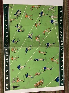 1926 OREGON AGGIES vs CAL football Program/INCREDIBLE FAB WRAP-A-ROUND COVER - Picture 1 of 12