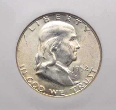 1952 "S" Franklin SILVER Half Dollar 50c NGC MS64 #011 Unc BU ECC&C, Inc. - Image 1 of 4