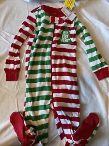 Children’s Place Ruby 6B Very Merry Footed PJ - Picture 1 of 2