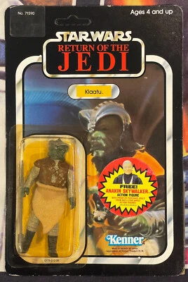 De colección 1983 Kenner Star Wars ROTJ 79 Back Skiff Guard KLAATU SIN PERFORAR SIN USAR, EN CAJA Foto 1 de 4