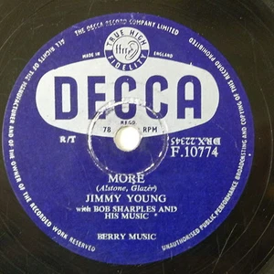 78 record framed MORE / I`M GONNA STEAL YOU AWAY jimmy young - Picture 1 of 3