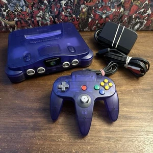 Funtastic Grape Purple Nintendo 64 N64 Console W Matching Controller - Authentic - Picture 1 of 12