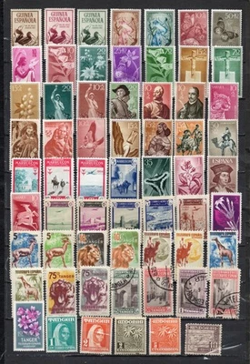 SPANISH COLONIES.  COLLECTION BUILDER OF 92 ALL DIFFERENT STAMPS. - Image 1 of 2