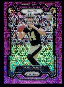 2023 Panini Prizm Jake Haener Purple No Huddle Disco Rookie RC Card 31/35 - Picture 1 of 2