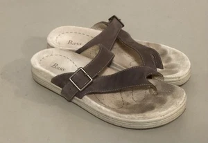 Damen Bass Monaco braune Leder Riemchensandalen Größe 8 M - Bild 1 von 4