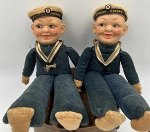 Kreuzer Emden Cloth Sailor Dolls - WWII German Naval Warship Memorabilia RARE! - Picture 1 of 16