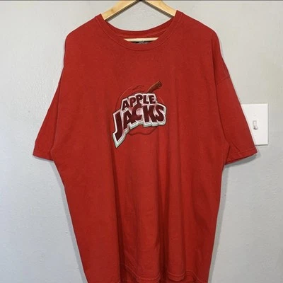 Винтажная красная футболка Y2K 2000-е Apple Jacks Cereal Promo размер 2XL - Изображение 1 из 4