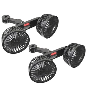 2X (Ventilateur Arrière Voiture à Double Tête, F4207, Interface USB, Voiture, Multifun9851 - Photo 1/10