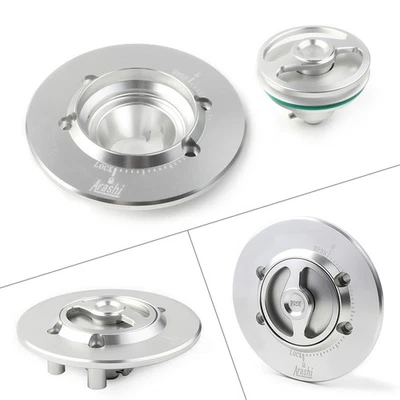 Cubierta de tapa de tanque de combustible CNC para BMW S1000RR 10-18 S1000R 15-18 HP2 SPORT plateada Foto 1 de 4