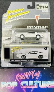 Johnny Lightning COLLECTOR STORAGE TIN 1981 PONTIAC FIREBIRD T/A TURBO 1 OF 2548 - Picture 1 of 1