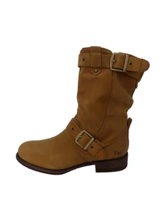 Caterpillar Boots Brown Ankle Size 5 Womens CAT Nubuck Leather Flat Low Heel Zip - Imagen 1 de 15
