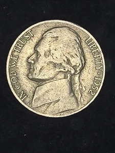 1952 D Jefferson nichel circolato - Foto 1 di 2
