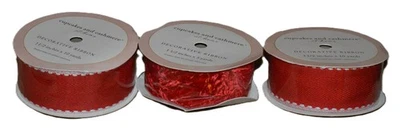 CUPCAKES Y CACHEMIR Cinta Roja 3 Rollos 1 1/2" Foto 1 de 4
