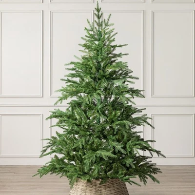 Christow Artificial Christmas Tree Realistic Nordmann Fir with Stand 6ft 7ft 8ft - Image 1 of 4