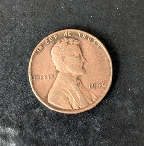 1946 Lincoln Wheat Cent/Penny No Mint Mark US Old Coin Collectible-B - Picture 1 of 2