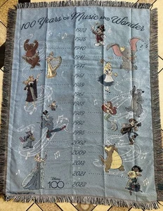 Disney 100 Limitierte Auflage Metallic Gewebt Wandteppich Überwurf 48 x 60 Zoll - Bild 1 von 8