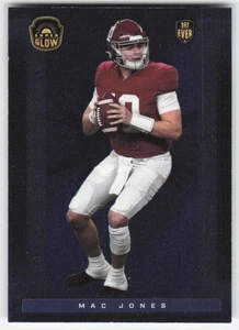 Super Glow Sports #4 Mac Jones 2021 lámina azul Alabama FB1-285 - Imagen 1 de 2