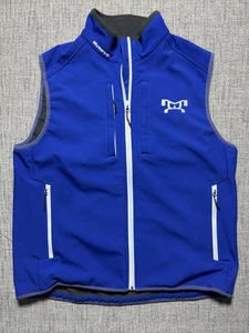 MyHOUSE Wrestling Softshell Vest Blue Men’s M Athletic Zip Front Jacket Coach - Picture 1 of 10