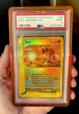 2003 POKEMON AQUAPOLIS #98 ONIX 🪨REVERSE FOIL HOLO PSA 9 + Sunset🌅GradedGuard - Image 1 of 4