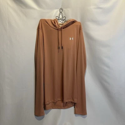 Pullover Under Armour para mujer holgado con capucha color champán talla XL Foto 1 de 3