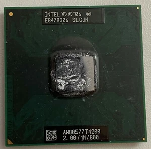 INTEL PENTIUM DUAL CORE MOBILE AW80577 T4200 SLGJN LAPTOP CPU 2.00/1M/800 - Picture 1 of 1