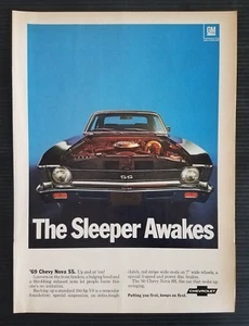 Original 1969 Chevrolet Nova SS ganzseitige Oldtimer Farbanzeige - Bild 1 von 1